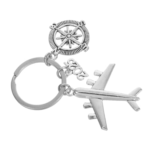 ULDIGI Pilot Schlüsselanhänger aus Zinklegierung Langlebiger Reiseanhänger mit Kompass Stilvolles für Piloten und Vielflieger Praktisch und Glänzend Silberfarben ULDIGI Pilot Schlüsselanhänger aus Zinklegierung Langlebiger Reiseanhänger mit Kompass Stilvolles für Piloten und Vielflieger Praktisch und Glänzend Silberfarben von ULDIGI