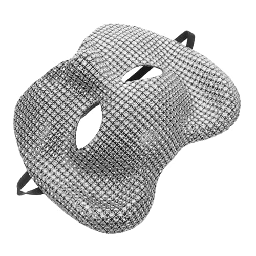 ULDIGI Realistische Leoparden-maske mit Strasssteinen Atmungsaktiv und Wiederverwendbar Einzigartige Halbgesichts-maske für Maskenbälle Cosplay und Tierkostüm-partys Komfortabler Sitz für von ULDIGI