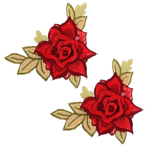 ULDIGI Rote Blüten Stickerei Aufnäher zum Aufnähen Dekorative Stoffpatches für Kleidung DIY Textil Applikationen Geeignet für Jacken Shirts Hosen und Rucksäcke ULDIGI Rote Blüten Stickerei Aufnäher zum Aufnähen Dekorative Stoffpatches für Kleidung DIY Textil Applikationen Geeignet für Jacken Shirts Hosen und Rucksäcke von ULDIGI