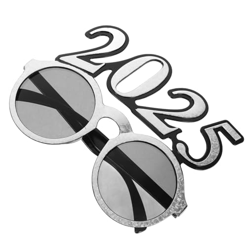 ULDIGI Runde Partybrille aus Pc Material Lustige Fotorequisiten für Neujahrsparty und Abschlussfeiern Leicht und Dekoration für Ihre Feier von ULDIGI