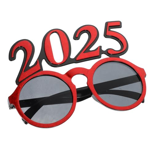 ULDIGI Runde Zahlenbrille für Partys Lustige Leichte Brille für Neujahrsfeiern und Abschlussfeiern Party Accessoire und für Metallic von ULDIGI
