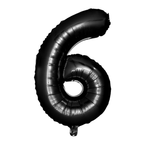 ULDIGI Schwarze Zahlen Folienballons mit Selbstsiegelventil Wiederverwendbar Aufhängen Partydekoration für Geburtstag und Jubiläum Vielseitig Einsetzbar von ULDIGI