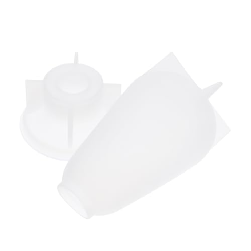 ULDIGI Silikon Lichtbulb Gießform mit Stabilem Sockel Hitzebeständig Wiederverwendbar für Epoxidharz Resin Gießen DIY Kunsthandwerk Kerzen Seifen Blumenpräparate Transparent von ULDIGI