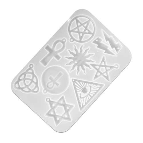ULDIGI Silikonform Pentagramm Anhänger DIY Schmuckform für Ohrringe und Anhänger Wiederverwendbar Antihaftbeschichtet Vielseitig Einsetzbar für Harz und Epoxidharz Schmuckherstellung von ULDIGI