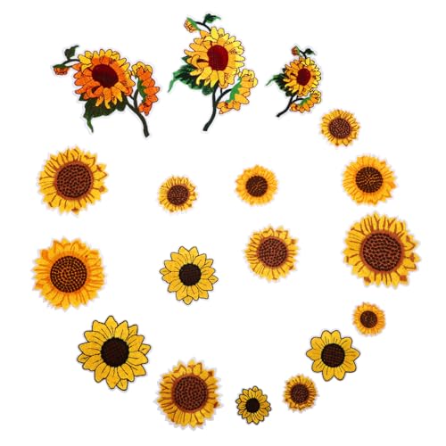 ULDIGI Sonnenblumen Bügelflicken Bestickte Applikationen für Jeans Jacken Hüte Vielseitig zum Aufbügeln und Annähen DIY Stoffpatches für Kleidung und Taschen ULDIGI Sonnenblumen Bügelflicken Bestickte Applikationen für Jeans Jacken Hüte Vielseitig zum Aufbügeln und Annähen DIY Stoffpatches für Kleidung und Taschen von ULDIGI