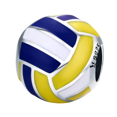ULDIGI Sterlingsilber Volleyball Perlen Kreative DIY Schmuckperlen mit Mini Langlebig und Farbecht für Armbänder Schlüsselanhänger und Heimdekoration Farben Weiß Gelb Blau ULDIGI Sterlingsilber Volleyball Perlen Kreative DIY Schmuckperlen mit Mini Langlebig und Farbecht für Armbänder Schlüsselanhänger und Heimdekoration Farben Weiß Gelb Blau von ULDIGI