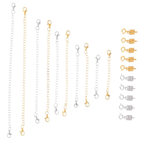 ULDIGI Teiliges Magnetische Schmuckverschlüsse mit Lobster Karabiner und Verstellbarer Verlängerungskette Robustem Zinklegierung und Kupfer für Damen Halsketten und Diy Armbandgestaltung von ULDIGI