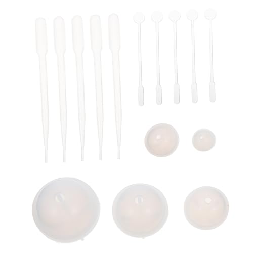 ULDIGI Teiliges Silikon DIY Form Kugelform für Epoxidharz Schmuck Anhänger Basteln Wiederverwendbar Flexibel Einfach zu Reinigen für Kreative Kunstwerke von ULDIGI
