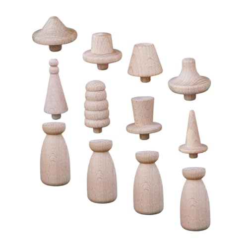 ULDIGI Unlackierte Holz peg dolls mit Figuren und Austauschbaren Hüten DIY Bastelset zum Bemalen Glatte Oberfläche Vielseitig für Dekoration und Puppenhausmöbel ULDIGI Unlackierte Holz peg dolls mit Figuren und Austauschbaren Hüten DIY Bastelset zum Bemalen Glatte Oberfläche Vielseitig für Dekoration und Puppenhausmöbel von ULDIGI