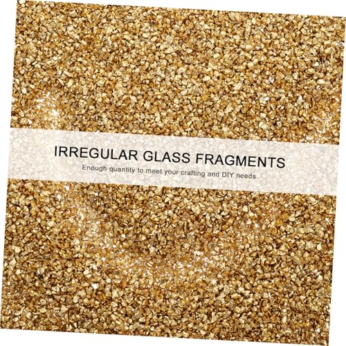 ULDIGI Unregelmäßige Zerkleinerte Glaschips Metallisch Glänzend für DIY Kunsthandwerk Basteln Glas Deko Streusel Geeignet für Nagelkunst Vase Schmuck Epoxidharz von ULDIGI