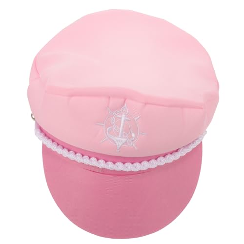 ULDIGI Verstellbare Kapitänsmütze für Mädchen in Rosa Leichte Matrosen hut für Segel Kostüm Cosplay partys Komfortable Haube mit Einstellbarem Umfang von ULDIGI