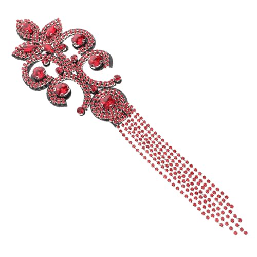 ULDIGI Vintage Quasten Schulterklappen mit Strassbesatz Handgefertigte Rote Epauletten für Damen Retro Schulterabzeichen für Anzüge und Kostüme Detailreiche Modeschmuck Accessoires ULDIGI Vintage Quasten Schulterklappen mit Strassbesatz Handgefertigte Rote Epauletten für Damen Retro Schulterabzeichen für Anzüge und Kostüme Detailreiche Modeschmuck Accessoires von ULDIGI