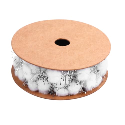 ULDIGI Weihnachtsdeko Basteln Band mit Draht Fluffy Pom-poms Schleifenband für Christbaumschmuck DIY Kunsthandwerk Party Supplies Weiß Glitter Verzierung ULDIGI Weihnachtsdeko Basteln Band mit Draht Fluffy Pom-poms Schleifenband für Christbaumschmuck DIY Kunsthandwerk Party Supplies Weiß Glitter Verzierung von ULDIGI