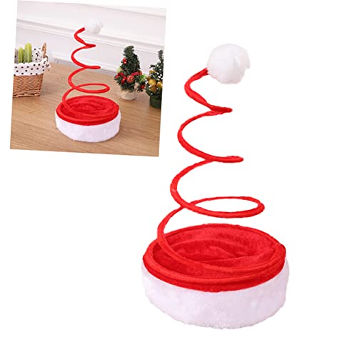 ULDIGI Lustige Weihnachtsmannmütze Frühling Weihnachten Dekorativer Kopfschmuck Partyhut Für Jungen Und Mädchen Neuheit Weihnachtsaccessoire Foto-requisiten Rot von ULDIGI