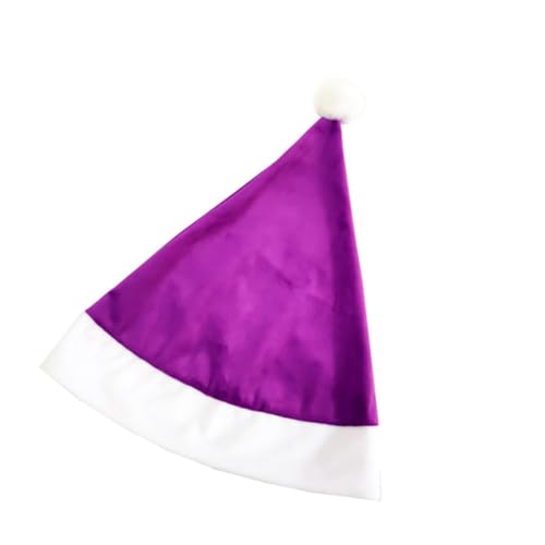 ULDIGI Weihnachtsmütze-Requisiten gestrickt Junge Weihnachtsmützen Erwachsene Weihnachten Santa Hut Orangefarbene Weihnachtsmütze Nikolausmütze Weihnachtshüte Violett von ULDIGI