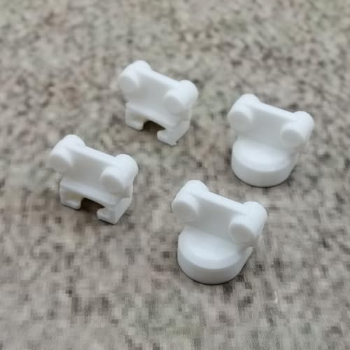 ULEIVA Ersatz Gleiter Rolle 4 Stck Weiss Ersatzteil kompatibel mit IKEA KVARTAL Laufleiste Gardinenschiene (Weiss) von ULEIVA