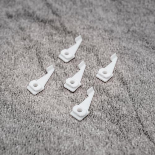 ULEIVA Ersatz Schieber 5 Stck Weiss Deckenbefestigung 1-läufig kompatibel mit IKEA VIDGA Deckenhalterung zu Gardinenschiene (Weiss) von ULEIVA