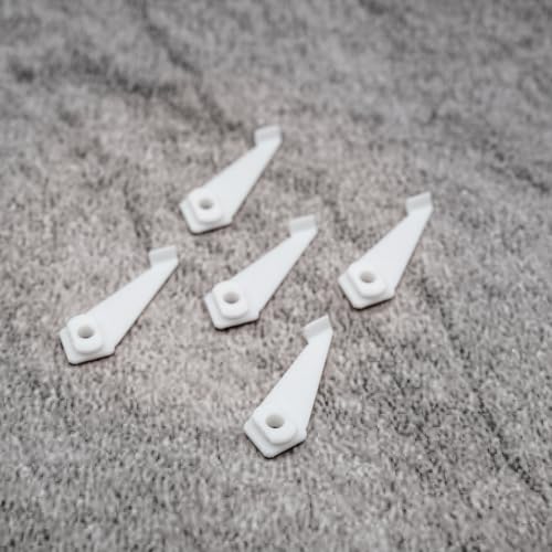ULEIVA Ersatz Schieber 5 Stck Weiss Deckenbefestigung 3-läufig kompatibel mit IKEA VIDGA Deckenhalterung zu Gardinenschiene (Weiss) von ULEIVA