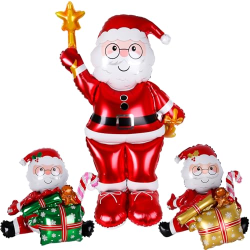 45 Zoll ballons nikolaus Riesige aufblasbare Weihnachtsballons Weihnachtsmann Folienballons für Partydekorationen mit 2 kleinen Weihnachtsmann Stehballon für Weihnachten Xmas Party Dekorationen 45 Zoll ballons nikolaus Riesige aufblasbare Weihnachtsballons Weihnachtsmann Folienballons für Partydekorationen mit 2 kleinen Weihnachtsmann Stehballon für Weihnachten Xmas Party Dekorationen von ULEMONDEE