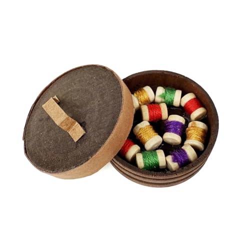 1/12 Maßstab Runde Holz Nähkasten Miniatur für Puppenhäuser Antik Handwerk Zubehör Holz Miniatur Nähkasten mit Fächern 1/12 Maßstab Runde Holz Nähkasten Miniatur für Puppenhäuser Antik Handwerk Zubehör Holz Miniatur Nähkasten mit Fächern von ULIJTH
