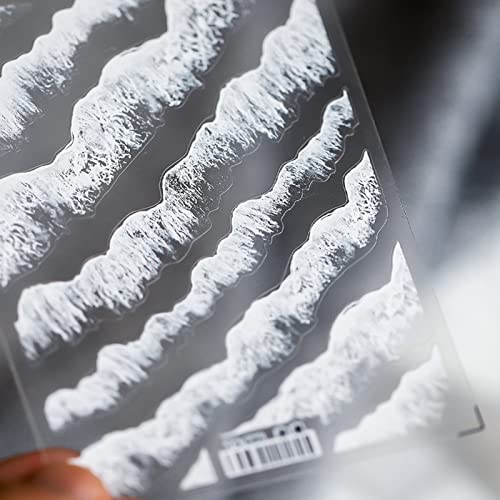 1 Blech Simulationswellenaufkleber Epoxidharz Kleber Accessoires Imitation Aufkleber Schmuck Für Frauen Männer von ULIJTH