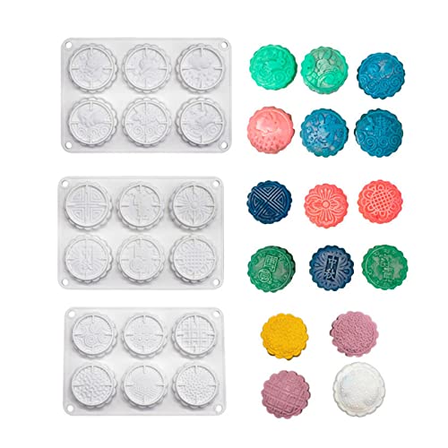 3D Silikonform Für Sechs Mondkuchen Silikonseife Schimmel Kuchenform Käse Riegel Schokoladenform Seife Werkzeug 3 Stile 3D Silikonform Für Sechs Mondkuchen Silikonseife Schimmel Kuchenform Käse Riegel Schokoladenform Seife Werkzeug 3 Stile von ULIJTH