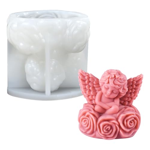 Flügelbabystatue Silikonkerzenformen Für Epoxidharz Handgefertigte Kerzenseife Machen Home Decoration Valentines Anwesend von ULIJTH