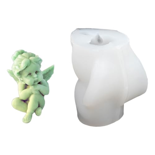 Flügelbabystatue Silikonkerzenformen Für Epoxidharz Handgefertigte Kerzenseife Machen Home Decoration Valentines Anwesend von ULIJTH