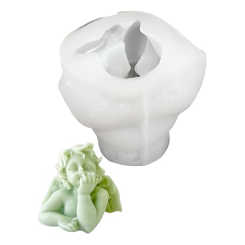 Flügelbabystatue Silikonkerzenformen Für Epoxidharz Handgefertigte Kerzenseife Machen Home Decoration Valentines Anwesend von ULIJTH