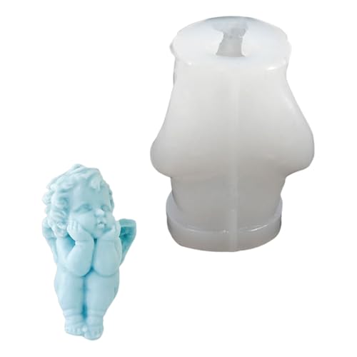 Flügelbabystatue Silikonkerzenformen Für Epoxidharz Handgefertigte Kerzenseife Machen Home Decoration Valentines Anwesend von ULIJTH