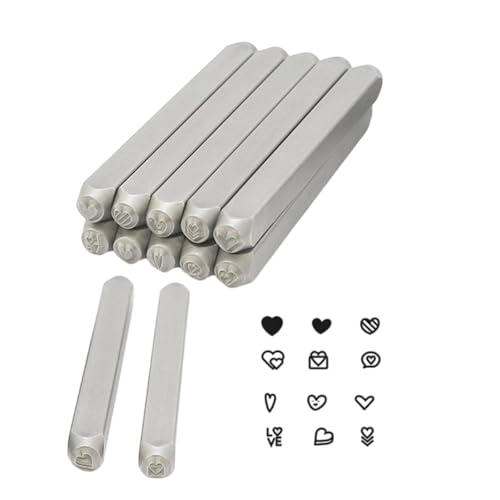 Mode Herzförmige Robuste Stahlstempelstempel Set 12 Stück 3 Mm Stahlzubehör Für Schmuckherstellung Und Lederprojekte Mode Herzförmige Robuste Stahlstempelstempel Set 12 Stück 3 Mm Stahlzubehör Für Schmuckherstellung Und Lederprojekte von ULIJTH