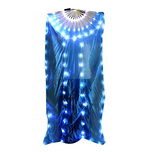 ULIJTH 1pc LED Belly Dance Fan Illuminierte Bühnenaufführungen Fan Mit Holzgriff Verbessert Die Visuellen Effekte ULIJTH 1pc LED Belly Dance Fan Illuminierte Bühnenaufführungen Fan Mit Holzgriff Verbessert Die Visuellen Effekte von ULIJTH