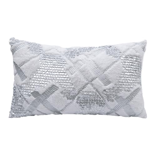 ULIJTH Weiche Fauxpelze Plüsch Samtkissenbezug Mit Exquisites Pailletten Stickkissen Covers Für Stilvollen Wohnraum ULIJTH Weiche Fauxpelze Plüsch Samtkissenbezug Mit Exquisites Pailletten Stickkissen Covers Für Stilvollen Wohnraum von ULIJTH