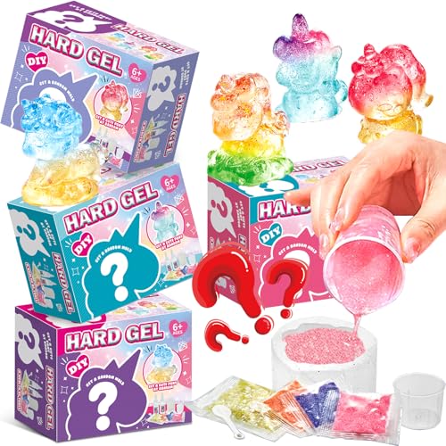 ULIONTAC Hartgel DIY Einhorn geformt - Blindbox Epoxidharz Kit Kunststoff Formen Dekoration Glänzendes Pulver von ULIONTAC