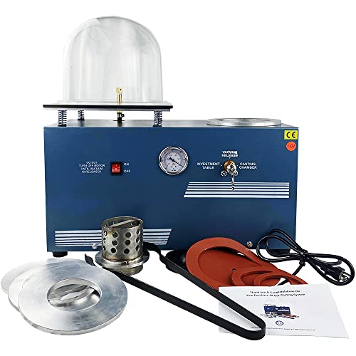 Vacuum Investing Casting Machine 1/2 HP, 3 CFM Lost Wax Cast Combination 2L with a 9" x 8" Bell Jar for jewelry processing factories and artwork manufacturers to make high-densit jewelry Vacuum Investing Casting Machine 1/2 HP, 3 CFM Lost Wax Cast Combination 2L with a 9" x 8" Bell Jar for jewelry processing factories and artwork manufacturers to make high-densit jewelry von ULLOORD