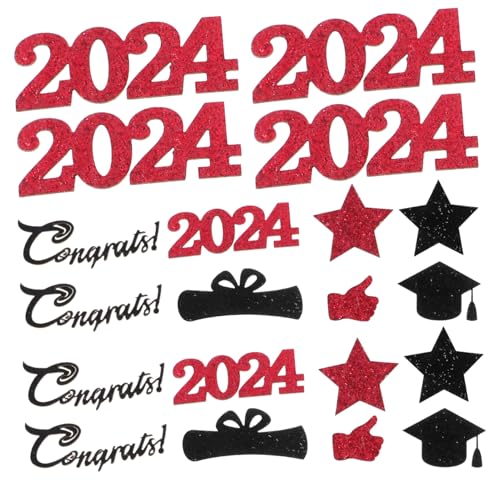 ULTECHNOVO 1 Konfetti Tischdekoration Partyzubehör Mit Abschluss 2024 Abschlussfeier Abschlussparty -dekorationen Herzstückdekoration Glückwunsch Grad Sträusel Für Rot Papier ULTECHNOVO 1 Konfetti Tischdekoration Partyzubehör Mit Abschluss 2024 Abschlussfeier Abschlussparty -dekorationen Herzstückdekoration Glückwunsch Grad Sträusel Für Rot Papier von ULTECHNOVO