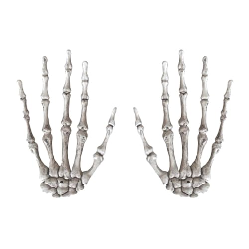 ULTECHNOVO 1 Paar Skelett Bewegliche Finger Gefälschtes Skelett Halloween-Dekor Halloween-Dekoration Plastikskelett Plastikskelett Hände Bewegliches Skelett Halloween-Skelett von ULTECHNOVO