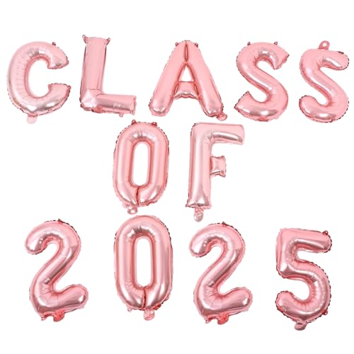 ULTECHNOVO 1 Satz Abschluss Ballon Luftballons Grad Dekoration Abschlussballons Abschluss Mittelstücke Abschlussparty -dekorationen Abschlussdekorationsballons Rose Gold Aluminiumfolie von ULTECHNOVO