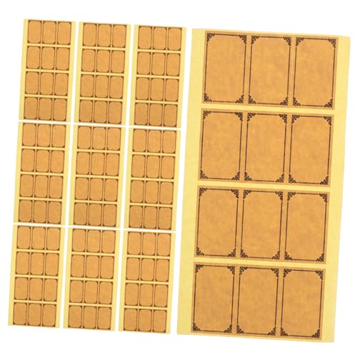 ULTECHNOVO 1 Satz Aufkleber für Weinetiketten individuelle Weinetiketten Rohlinge für Weinflaschenetiketten Weinetikettenzubehör Etiketten für Glasflaschen leere Etiketten Kraftpapier Beige von ULTECHNOVO