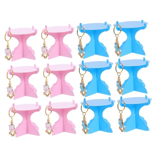 ULTECHNOVO 1 Satz Gender Reveal Party Blaue Mini Cupcake mit Schlüsselanhängern für Babyparty Tischdekoration und Besondere Anlässe von ULTECHNOVO