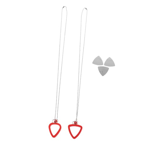 ULTECHNOVO 1 Satz Gitarren-pick-halskette Halter Für Gitarrenpickel Plektrumhalter Für Gitarren Bassgitarren-picks Rot Metall ULTECHNOVO 1 Satz Gitarren-pick-halskette Halter Für Gitarrenpickel Plektrumhalter Für Gitarren Bassgitarren-picks Rot Metall von ULTECHNOVO
