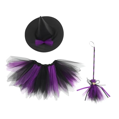ULTECHNOVO 1 Satz Halloween Hexenkostüm für Teiliges Set mit Rock Besen und Hut für Halloween Feiern und Cosplay Hochwertiges Material Langlebig und Komfortabel Vielseitig Einsetzbar für ULTECHNOVO 1 Satz Halloween Hexenkostüm für Teiliges Set mit Rock Besen und Hut für Halloween Feiern und Cosplay Hochwertiges Material Langlebig und Komfortabel Vielseitig Einsetzbar für von ULTECHNOVO