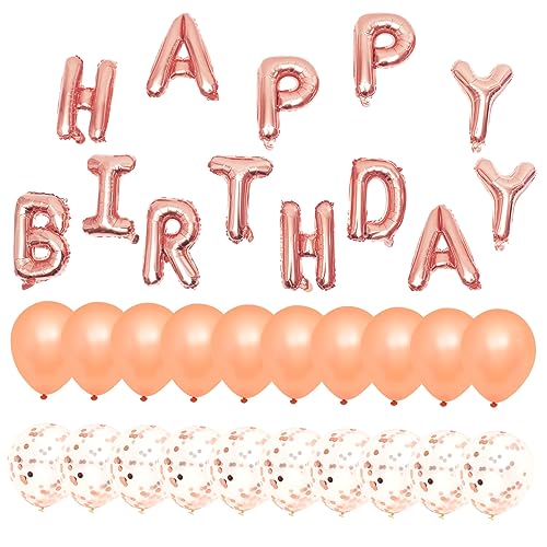ULTECHNOVO 1 Satz Happy Birthday Folienballon in Roségold Dekorative Ballon Diy Kit für Geburtstagsfeiern und Hochzeiten Party Layout Requisiten für Unvergessliche Erinnerungen ULTECHNOVO 1 Satz Happy Birthday Folienballon in Roségold Dekorative Ballon Diy Kit für Geburtstagsfeiern und Hochzeiten Party Layout Requisiten für Unvergessliche Erinnerungen von ULTECHNOVO