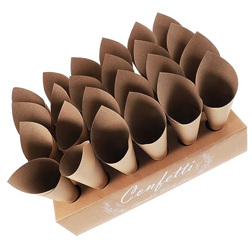 ULTECHNOVO 1 Satz Hochzeitskonfetti Kegelhalter aus Papier mit Löchern für Blütenblätter Süßigkeiten für Hochzeitsfeiern und Buffets Stabiler Halterbox ULTECHNOVO 1 Satz Hochzeitskonfetti Kegelhalter aus Papier mit Löchern für Blütenblätter Süßigkeiten für Hochzeitsfeiern und Buffets Stabiler Halterbox von ULTECHNOVO