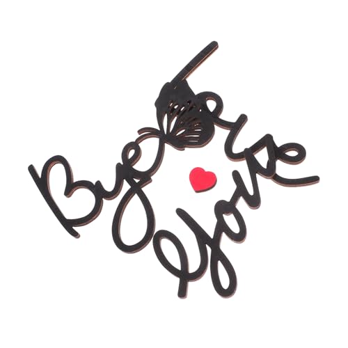 ULTECHNOVO 1 Satz Holz für Diy Projekte Kreative Wandkunst mit Love You Bye Schriftzug Natürliches Holz Vielseitig Einsetzbar für Zuhause Handpoliert und Langlebig von ULTECHNOVO