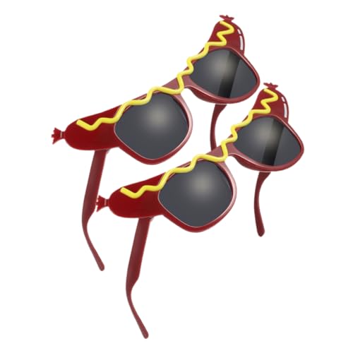 ULTECHNOVO 1 Satz Hot-dog-spielzeuggläser Rahmen Geformt Hot-dog-zubehör Rave Kind Partybrille Hot-dog-gläser Erwachsene Spaß Für Mit Karikatur Es Verrückt Abs Brown 2 Stück von ULTECHNOVO