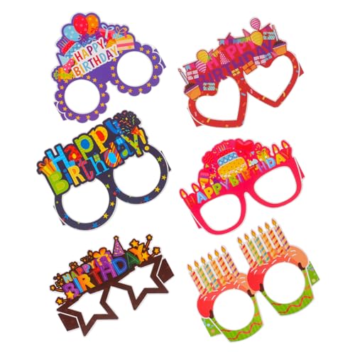 ULTECHNOVO 1 Satz Papiergläser Lustige Partybrillen Lustige Schnapsgläser Festival Brillen Verkaufsstand Alles Zum Geburtstag Brille Dekorative Geburtstagsgläser Lustige Brille 18 Stück von ULTECHNOVO