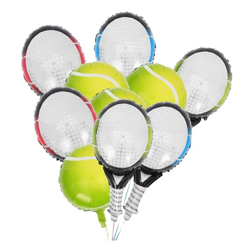 ULTECHNOVO 1 Satz Tennisball und Schlägerluftballons Teiliges Dekorationsset für Tennis Geburtstagsfeiern aus Aluminiumfolie Leicht und Einfach Aufzuhängen für Sportliche Themenpartys von ULTECHNOVO