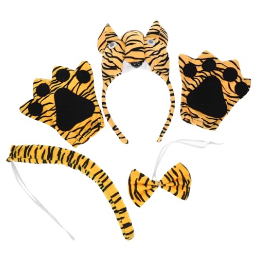 ULTECHNOVO 1 Satz Tierisches Stirnband Tierkostüm Für Erwachsene Tiger Kostüm Tiger-kostüm-kit Niedliche Haaraccessoires Tigerpfoten-handschuhe Cartoon-tiger-kostüm Stoff ULTECHNOVO 1 Satz Tierisches Stirnband Tierkostüm Für Erwachsene Tiger Kostüm Tiger-kostüm-kit Niedliche Haaraccessoires Tigerpfoten-handschuhe Cartoon-tiger-kostüm Stoff von ULTECHNOVO