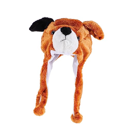 ULTECHNOVO 1 Stück Kuscheltier Hut warme Mütze für Mädchen Plüsch-Fotohüte Hut mit Tierkapuze Mädchen Kuscheltiere Party lustiger Kopfschmuck Neuheit Partyhut Plüsch und pp Baumwolle von ULTECHNOVO